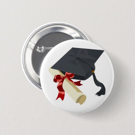 Abschluss-Kappe u. Diplom Button (Vorne & Hinten)