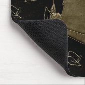 Abschluss-Kappe und Diplom-Mausunterlage, Brown, Mousepad (Ecke)