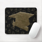 Abschluss-Kappe und Diplom-Mausunterlage, Brown, Mousepad (Mit Mouse)