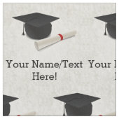 Abschluss-Kappen-Diplom kundengerecht Stoff (Nahaufnahme)