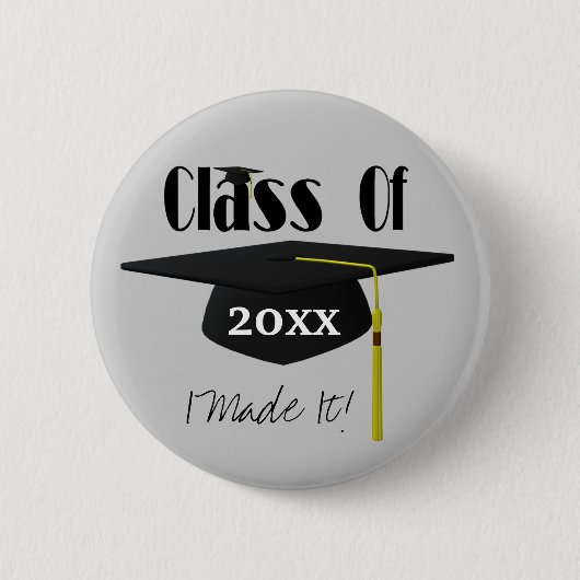 Abschluss-Kappen-Quaste machte ich sie niedlich Button (Vorderseite)