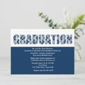 Abschluss Karierte Einladung (Stehend Vorderseite)