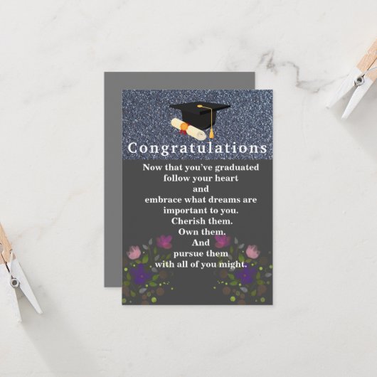 Abschluss Karte (Vorderseite/Rückseite Beispiel)