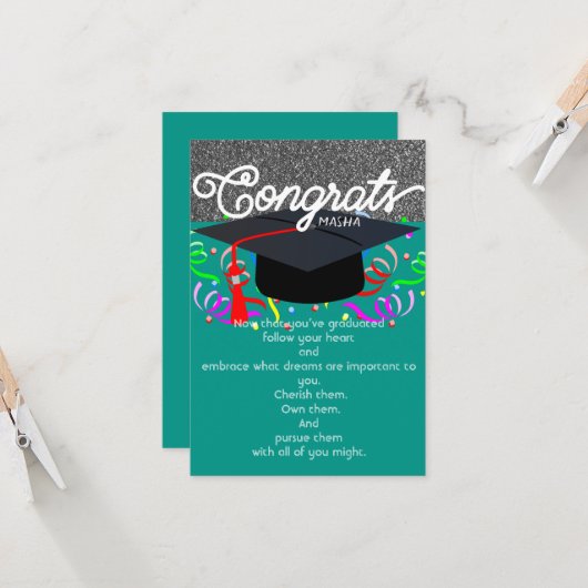 Abschluss Karte (Vorderseite/Rückseite Beispiel)