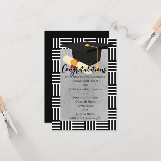 Abschluss Karte (Vorderseite/Rückseite Beispiel)