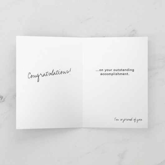 Abschluss-Karte 2022 für den Black and Educated Ba Dankeskarte (Innenseite)