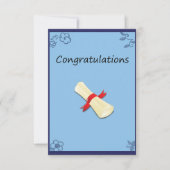 Abschluss-Karte Dankeskarte (Vorderseite)