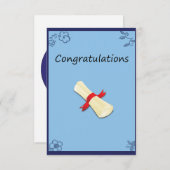 Abschluss-Karte Dankeskarte (Vorne/Hinten)