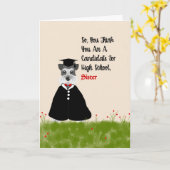 Abschluss-Karte der achten Klasse für Schwester mi Karte (Gelbe Blume)