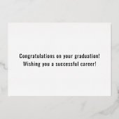 Abschluss-Karte der Feuerwehrakademie der Roten Li Folieneinladung (Rückseite)