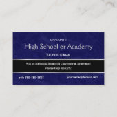 Abschluss-Karte der Hochschule - 2010 Telefonnummerkarte (Rückseite)