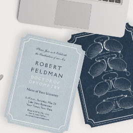 Abschluss-Karte des Augenarztes Einladung