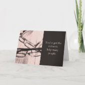 Abschluss-Karte des Doktors der Optometrie Dankeskarte (Vorderseite)