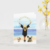 Abschluss-Karte des muslimischen Mädchens Karte (Gelbe Blume)