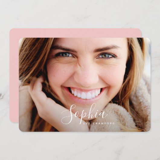 ABSCHLUSS-KARTE EINLADUNG (Vorne/Hinten)