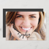 ABSCHLUSS-KARTE EINLADUNG (Vorne/Hinten)