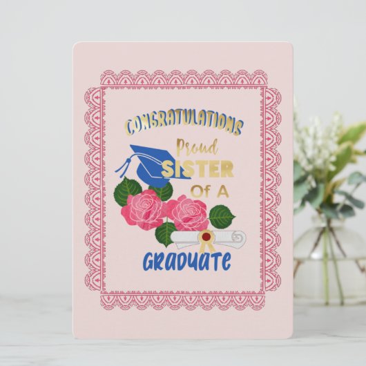 Abschluss-Karte Feiertagskarte (Stehend Vorderseite)