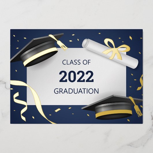 Abschluss-Karte Folien Feiertagskarte (Vorderseite)