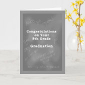 Abschluss-Karte für 8. Klasse, Kopfhaube Karte (Gelbe Blume)