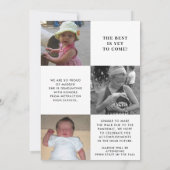 Abschluss-Karte für das vertikale Foto Ankündigung (Rückseite)