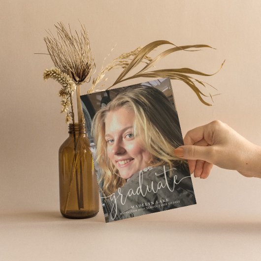 Abschluss-Karte für das vertikale Foto Ankündigung