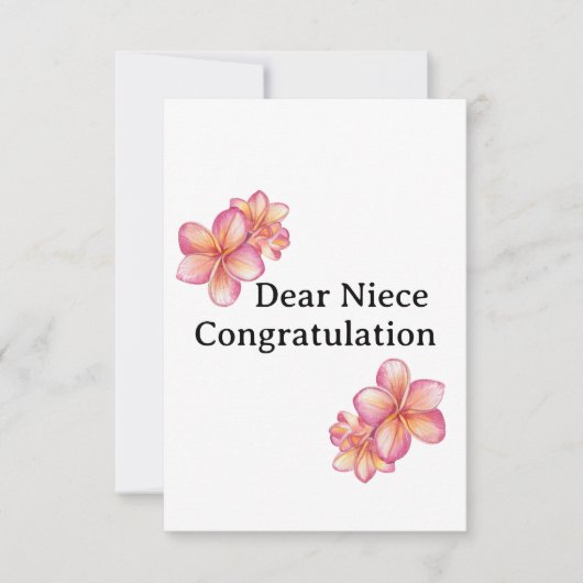 Abschluss-Karte für Nichte Karte (Vorderseite)