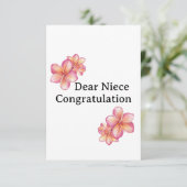 Abschluss-Karte für Nichte Karte (Stehend Vorderseite)