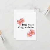 Abschluss-Karte für Nichte Karte (Vorderseite/Rückseite Beispiel)