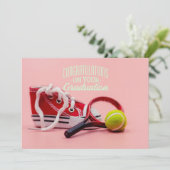 Abschluss-Karte für Tennisspieler (Stehend Vorderseite)