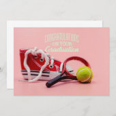 Abschluss-Karte für Tennisspieler (Vorne/Hinten)