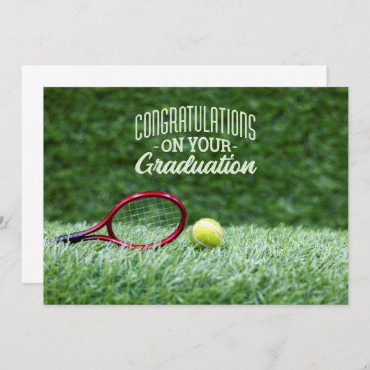 Abschluss-Karte für Tennisspieler (Vorne/Hinten)