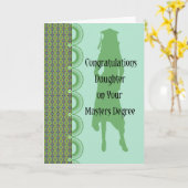 Abschluss-Karte für Tochter mit Hauptgrad Karte (Gelbe Blume)