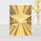 Abschluss Karte-Gold Karte (Gelbe Blume)