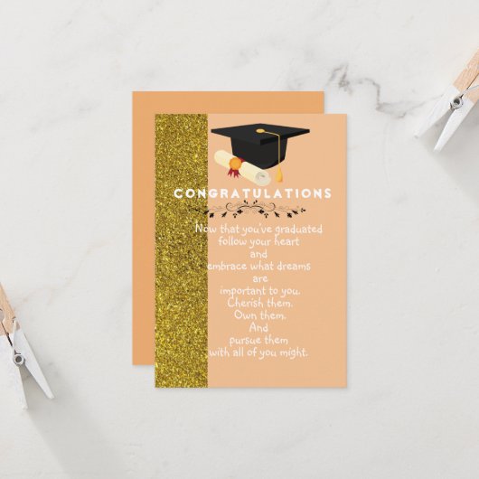 Abschluss-Karte Karte (Vorderseite/Rückseite Beispiel)