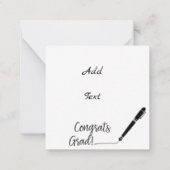 Abschluss-Karte Mitteilungskarte (Rückseite)