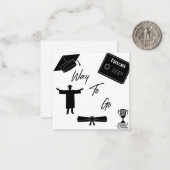 Abschluss-Karte Mitteilungskarte (Vorderseite/Rückseite Beispiel)