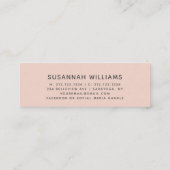 Abschluss-Karte | Modern Script Rose Insert Card Telefonnummerkarte (Rückseite)