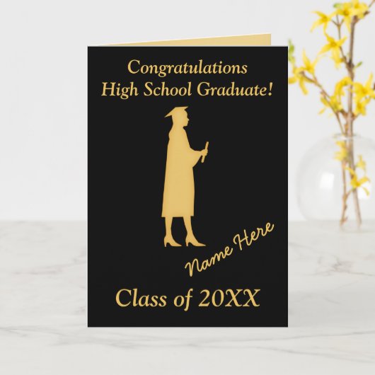 Abschluss-Karten für benutzerdefinierte Töchter, S Karte (Gelbe Blume)