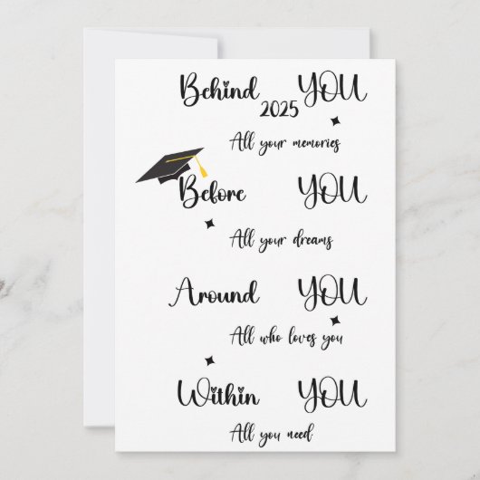 Abschluss-Karten für ihre Tochter Sohn Dankeskarte (Vorderseite)