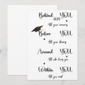 Abschluss-Karten für ihre Tochter Sohn Dankeskarte (Vorne/Hinten)