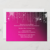 Abschluss-Karten mit hellrosa Foto Einladung (Rückseite)