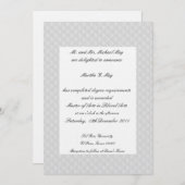 Abschluss-Karten mit weißem Quilleder Einladung (Vorne/Hinten)