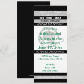 Abschluss-Karten-Party Einladung (Vorne/Hinten)