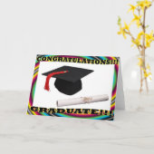 Abschluss-Kartenkappe und Diplom Karte (Gelbe Blume)