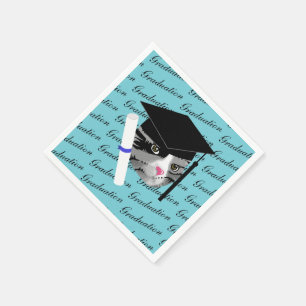 Abschluss-Katze Serviette