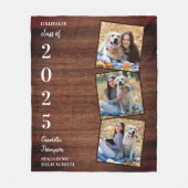 Abschluss Keepake Foto Collage Graduate Fleecedecke (Vorderseite)