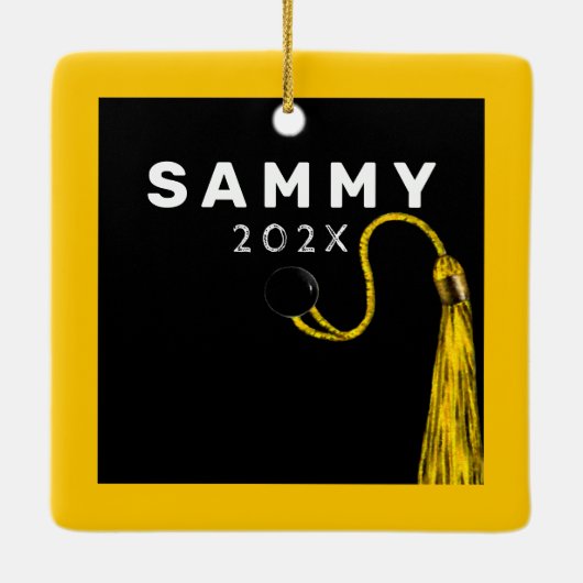 Abschluss Keepake-Geschenk Keramikornament (Rückseite)