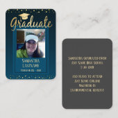 Abschluss Keepake Guest Card Ein Foto Visitenkarte (Vorne/Hinten)