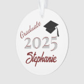 Abschluss Keepake in Maroon Ornament (Vorderseite)