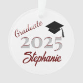 Abschluss Keepake in Maroon Ornament (Vorderseite)